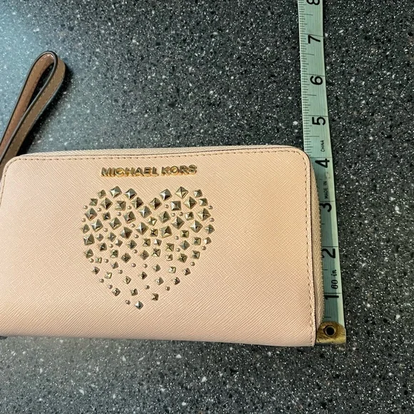 Michael Kors Wristlet with Studded Heart - Picture 2 of 7
